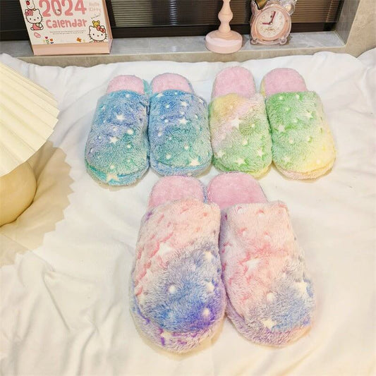 Soft Bottom Indoor Outdoor Slippers Warm Shoes Women $34.50 Dana Fashion Color: Blue Size: 36 To 37 Women's shoes Product information: Pattern: solid color Lining material: artificial velboa Color: purple, green, blue Whether to use USB: no Size: 36-37,38