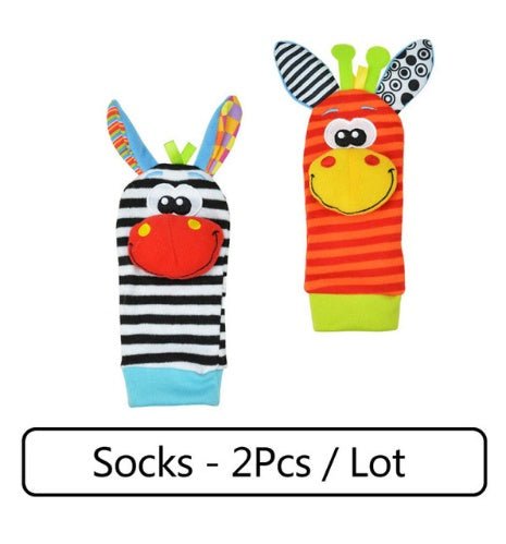 0-12 Months Soft Animal Rattle Infant Newborn Plush Sock Baby Toy Wrist Strap Baby Foot Socks $12.44 Dana Fashion style: Socks quantity: 1Paris Toys & Hobbies Overview: 1. Safe material All safe materials are used, after high temperature printing, the col