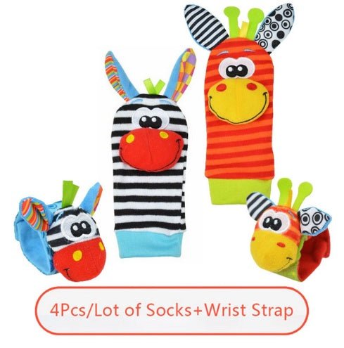 0-12 Months Soft Animal Rattle Infant Newborn Plush Sock Baby Toy Wrist Strap Baby Foot Socks $20.07 Dana Fashion style: Donkey Set quantity: 2Pairs Toys & Hobbies Overview: 1. Safe material All safe materials are used, after high temperature printing, th