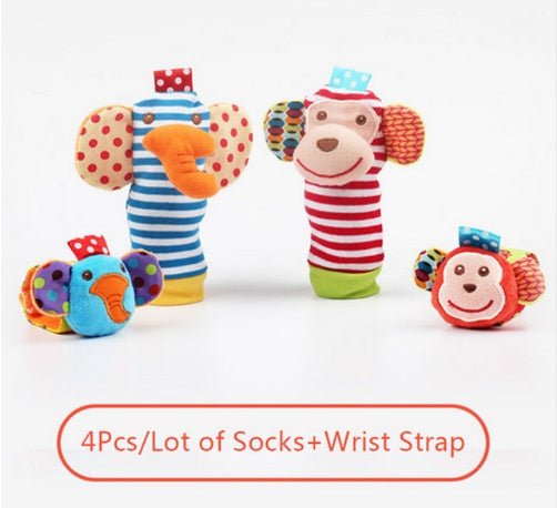 0-12 Months Soft Animal Rattle Infant Newborn Plush Sock Baby Toy Wrist Strap Baby Foot Socks $19.35 Dana Fashion style: Wrist and Socks quantity: 2Paris Toys & Hobbies Overview: 1. Safe material All safe materials are used, after high temperature printin