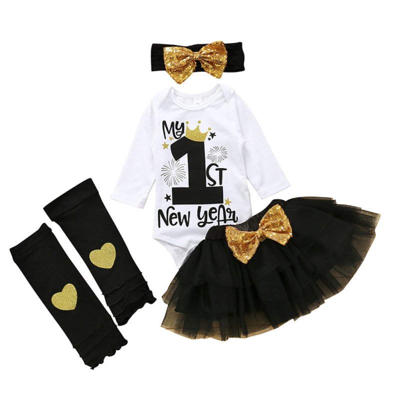 0-24M First Christmas Baby Girl Newborn Winter Clothes My 1s $53.59 Dana Fashion Color: Black Child size: 0to6 Months Baby Clothing Product information: Applicable age: 3 months Fabric: Artificial colored cotton Pattern: stripes Applicable gender: female
