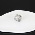  J015 Steel Pine Leaf Ring