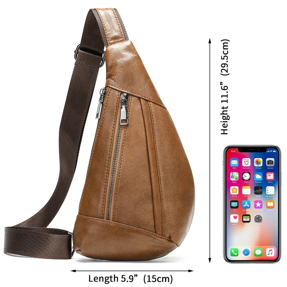 Shoulder Bag Leather Chest Bag Shoulder Messenger - DanaFashionstore