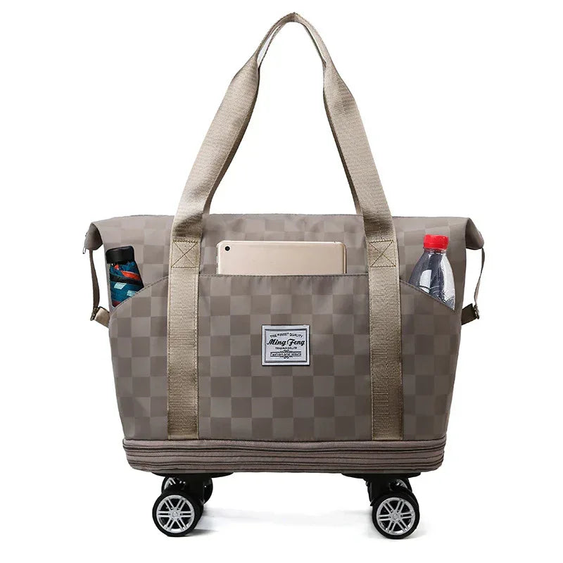 Large Capacity Travel Bags Dry Wet Separation Expansion Double Layer Luggage Totes Women - DanaFashionstore