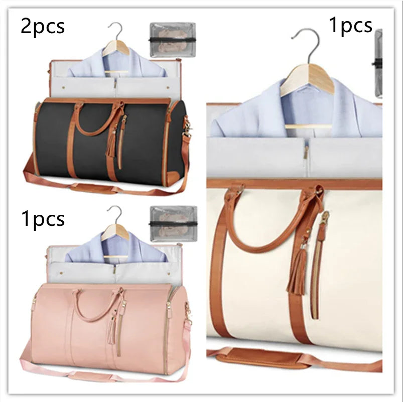 Large Capacity Travel Duffle Bag Women's Handbag Folding Suit Bag Waterproof Clothes Totes - DanaFashionstore