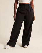 High Waist Straight Trousers With Pockets Wide Leg Casual Pants For Women - DanaFashionstore