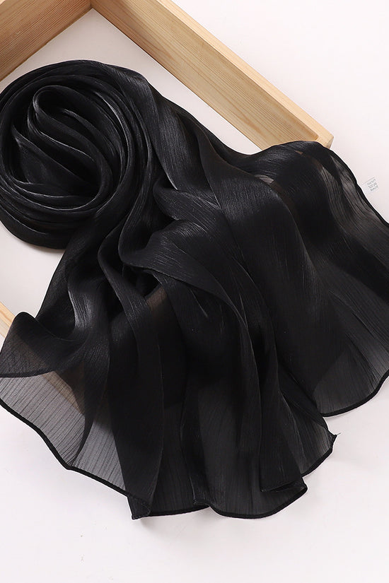 Breathable Cool Island Satin Smooth Silk Toe Scarf