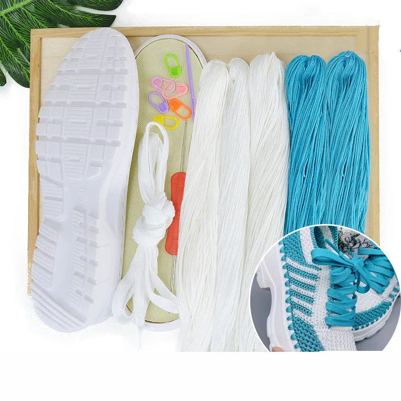 Hand Woven Sandals Hollow Crochet Breathable Shoe Material Pack - DanaFashionstore