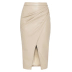 Leather Skirt Slim Fit High Waist Casual Slimming - DanaFashionstore