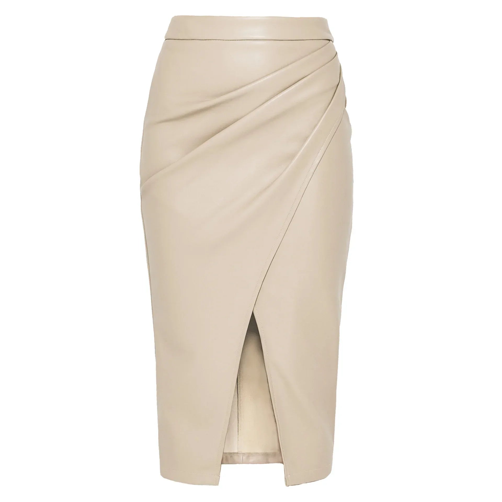 Leather Skirt Slim Fit High Waist Casual Slimming - DanaFashionstore