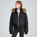 Women's Hooded Fur Collar Cotton Coat 2025 - Designer Padded Jacket - DanaFashionstore