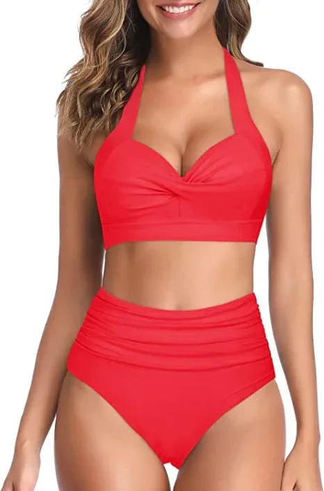 Split Bow Bikini Seaside Vacation Swimwear - DanaFashionstore