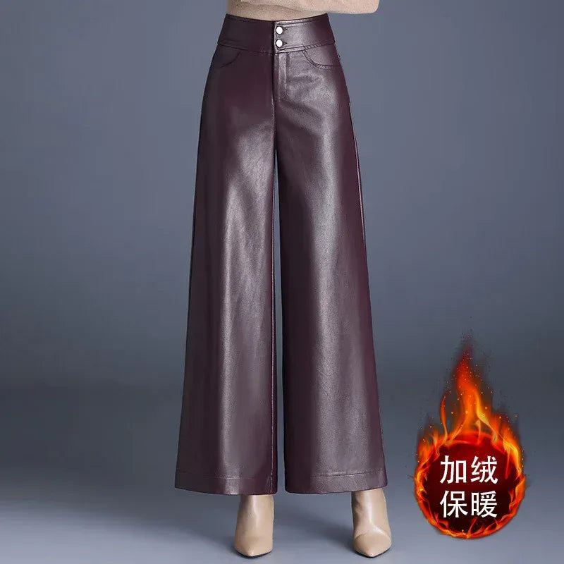 High Waist Thickened Loose Big Leg Straight All-matching Wide Leg Pants For Women - DanaFashionstore