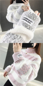 Laid-back, Snow-white Knitted Base-layer Top