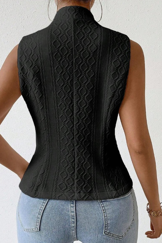 Solid Color Jacquard Suit Vest Jacket