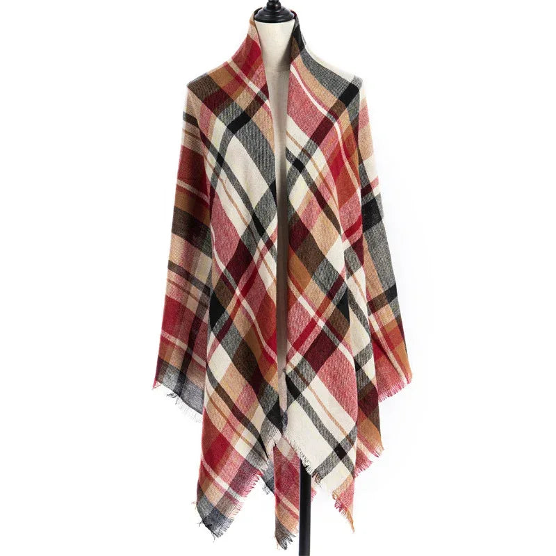 Women's Cashmere-like Plus-sized Double-sided Qicaigei Scarf Shawl - DanaFashionstore