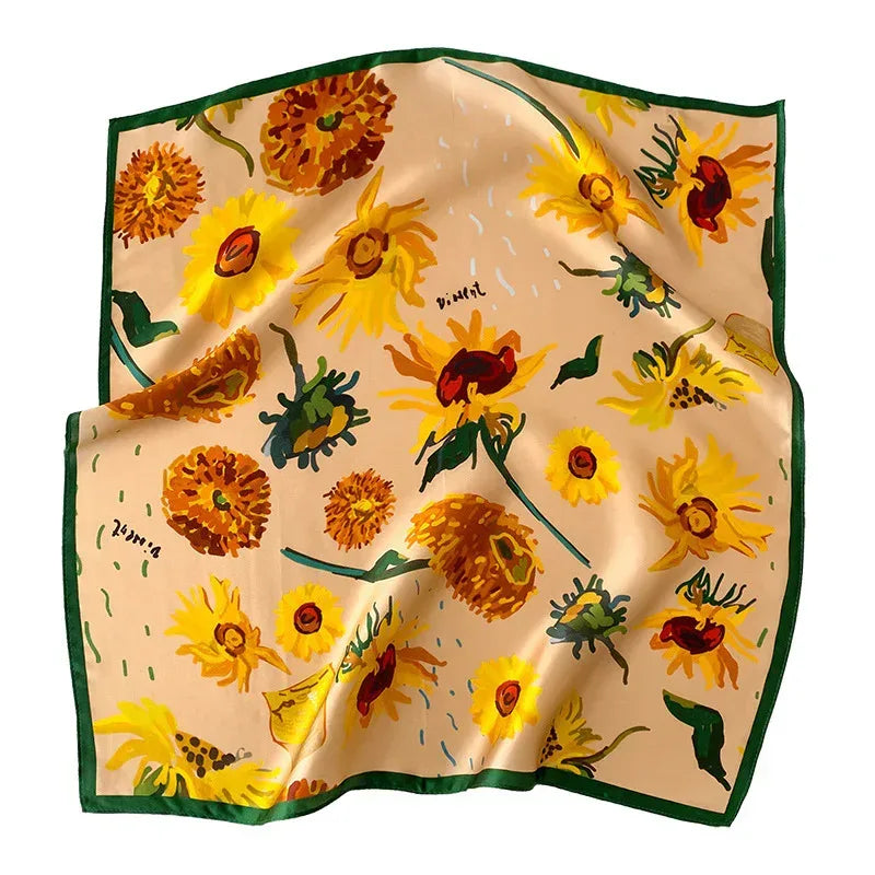 Fashion Lady Sunflower Vintage Scarf - DanaFashionstore