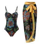 Siamese Conservative Covering Belly Thin Swimsuit French Retro One-piece Bikini - DanaFashionstore