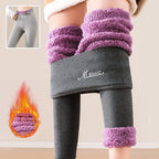 High Waist Plush Leggings Winter Warm Solid Slim Pants Fashion Trousers For Women Clothing - DanaFashionstore