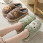 Bear Slippers Winter Warm House Shoes For Women Couple - DanaFashionstore