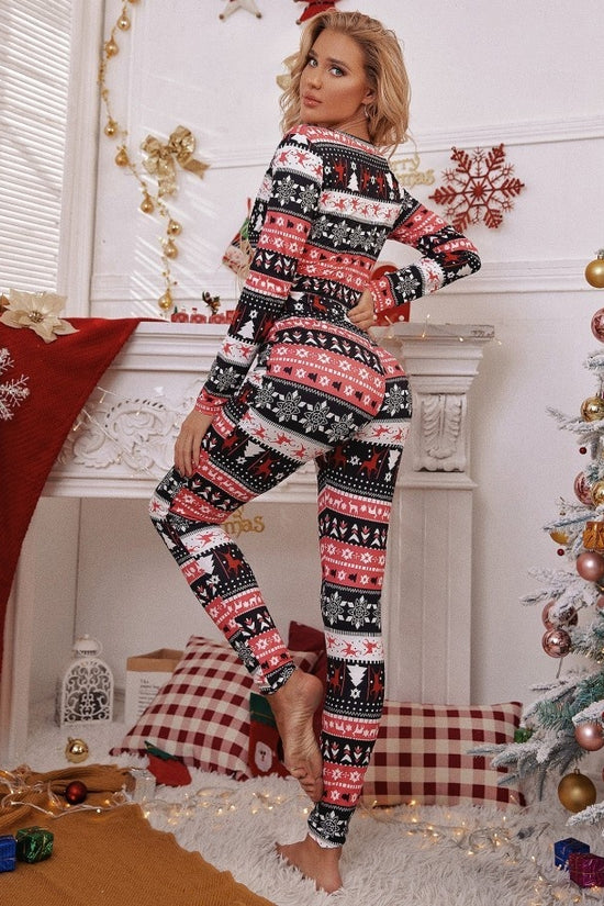 Christmas Printed Slim Fit Jumpsuit
