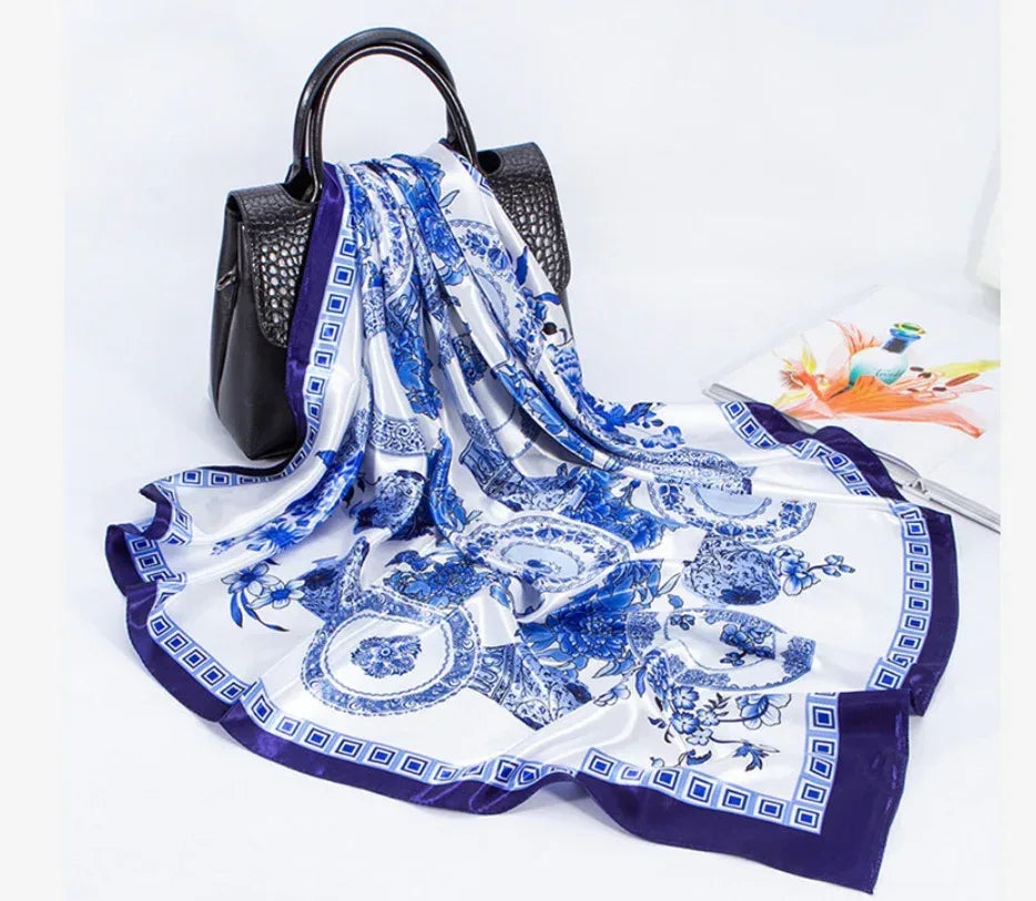 Digital Printed Square Silk Scarf - DanaFashionstore