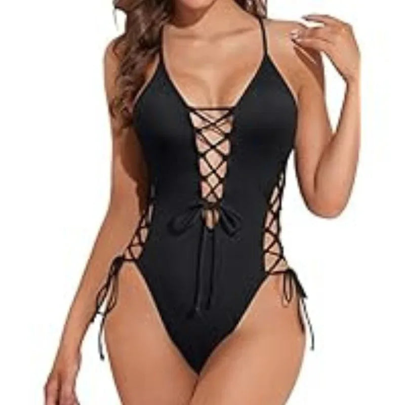 European And American Sexy Backless Siamese Bikini Swimsuit - DanaFashionstore