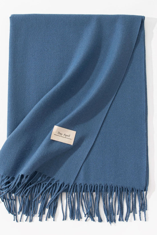 Pure Color Artificial Cashmere Scarf Women's Winter High-grade Shawl