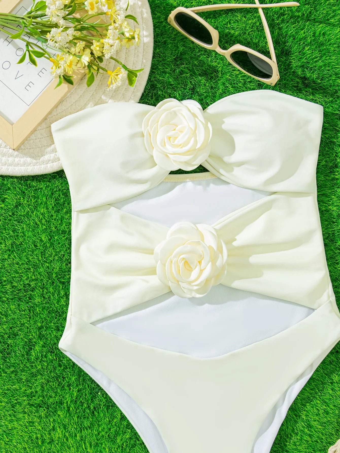 Three-dimensional Flower Women's One-piece Swimming Suit - DanaFashionstore