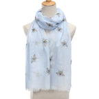 Bee Print Women's Neck Warmer Travel Sun Protection Shawl - DanaFashionstore