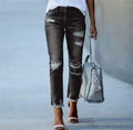 Women's Plus Size Ripped Jeans Trousers - DanaFashionstore