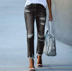 Women's Plus Size Ripped Jeans Trousers - DanaFashionstore