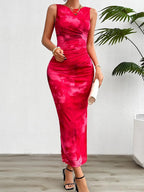 Elegant Slim Sleeveless Mesh Dress Women 2026 - Sheer Party Dress - DanaFashionstore