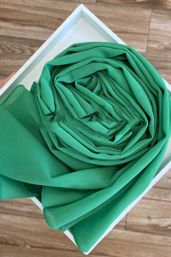 Women's Hijab Solid Pearl Chiffon Scarf
