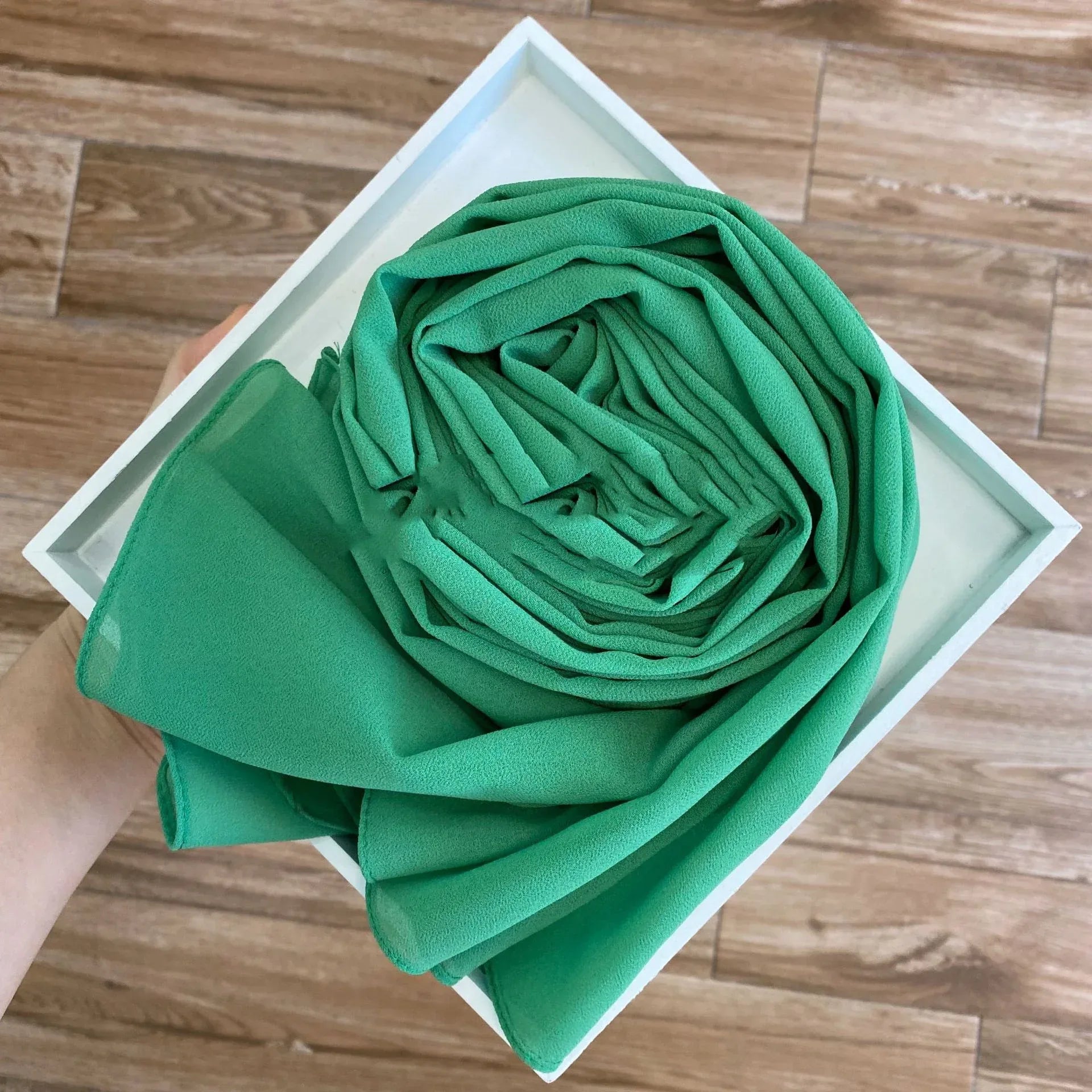 Women's Hijab Solid Pearl Chiffon Scarf - DanaFashionstore