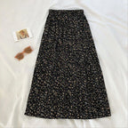 Fashionable Sweet All-match Floral Embossed High Waist Slim Mid-length A-line Skirt - DanaFashionstore