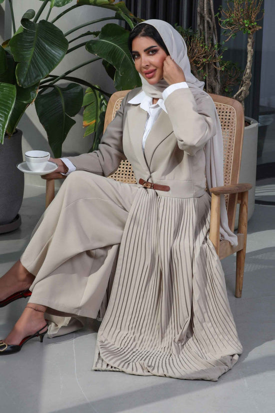 Cardigan Robe Pleated Pleated Coat Muslim Arab Clothing
