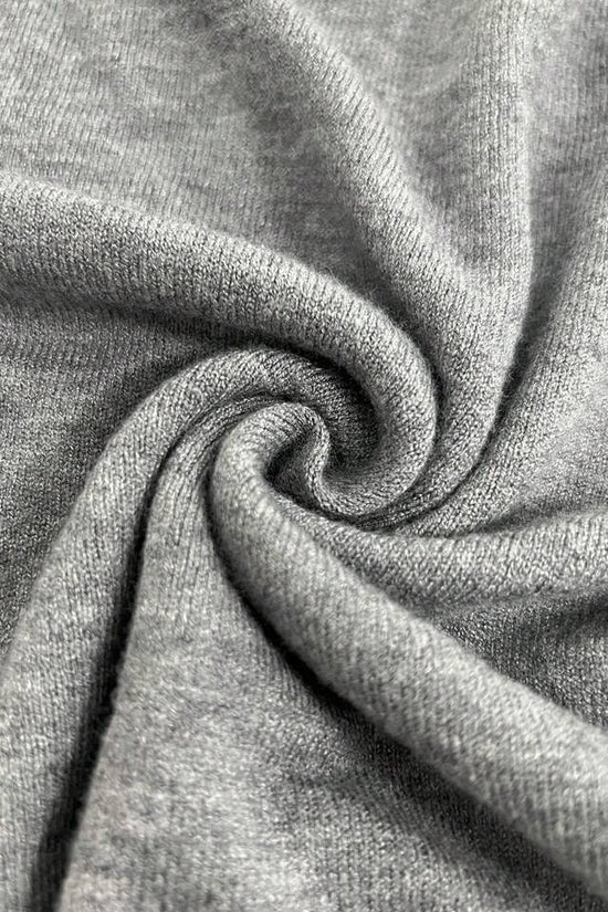 Simple Niche Round Neck Solid Color French Short Sleeve Sweater Sweater