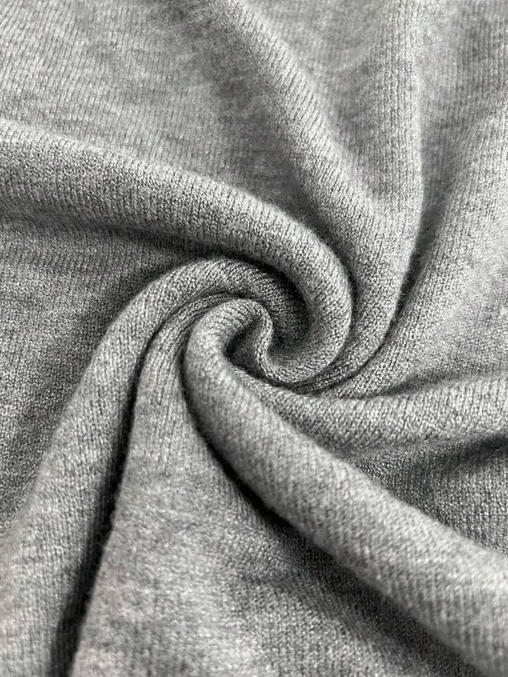 Simple Niche Round Neck Solid Color French Short Sleeve Sweater Sweater - DanaFashionstore