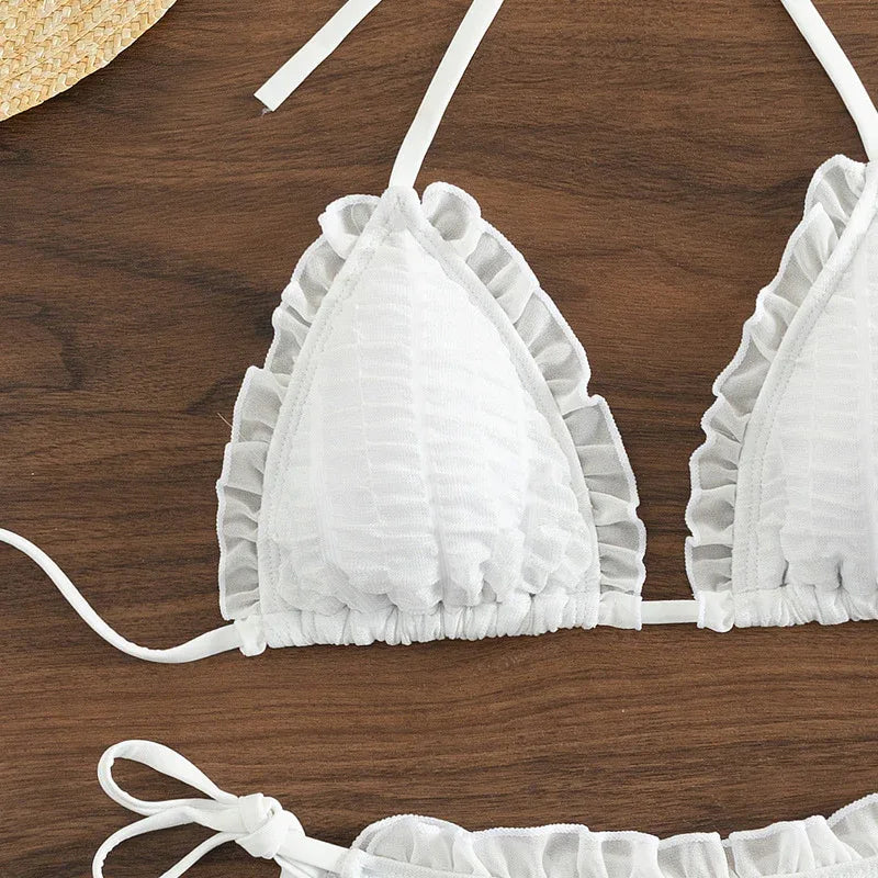 Women's Solid Color Stringy Selvedge Sexy Bikini - DanaFashionstore