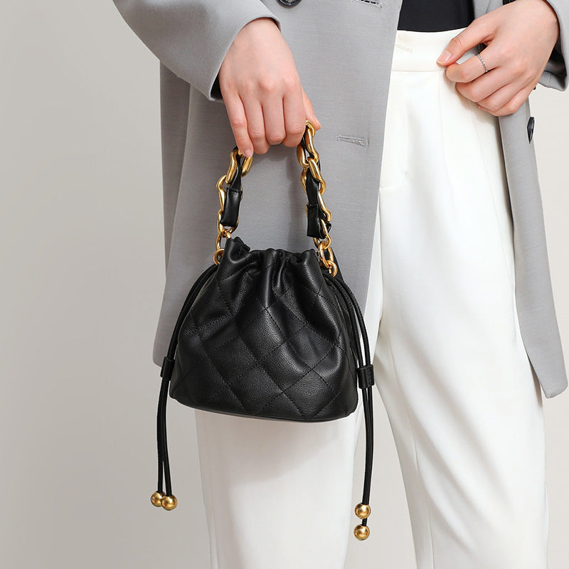 Fashion Crossbody Bucket Mini Portable Shoulder Leather Women Bag - Dana Fashion