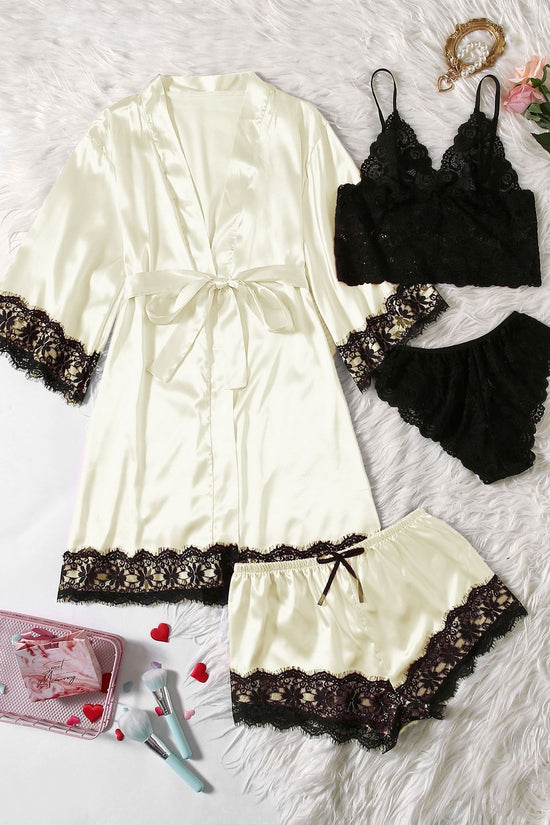 Artificial Silk Plus Size European And American Nightgown - Dana Fashion