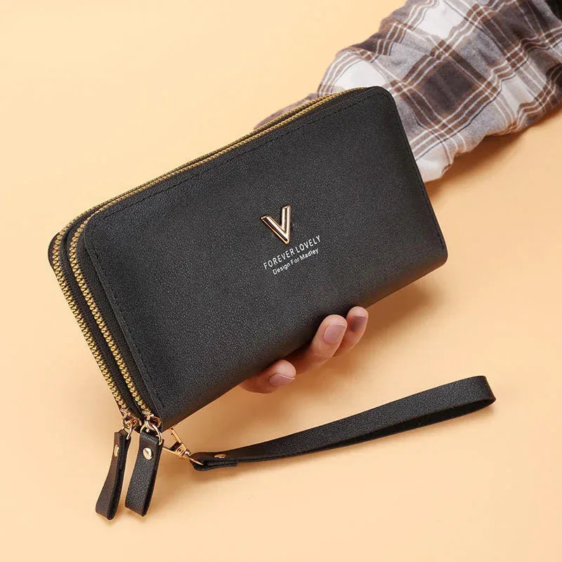Women's Handbag Long Double Layer Zipper Large Capacity - DanaFashionstore
