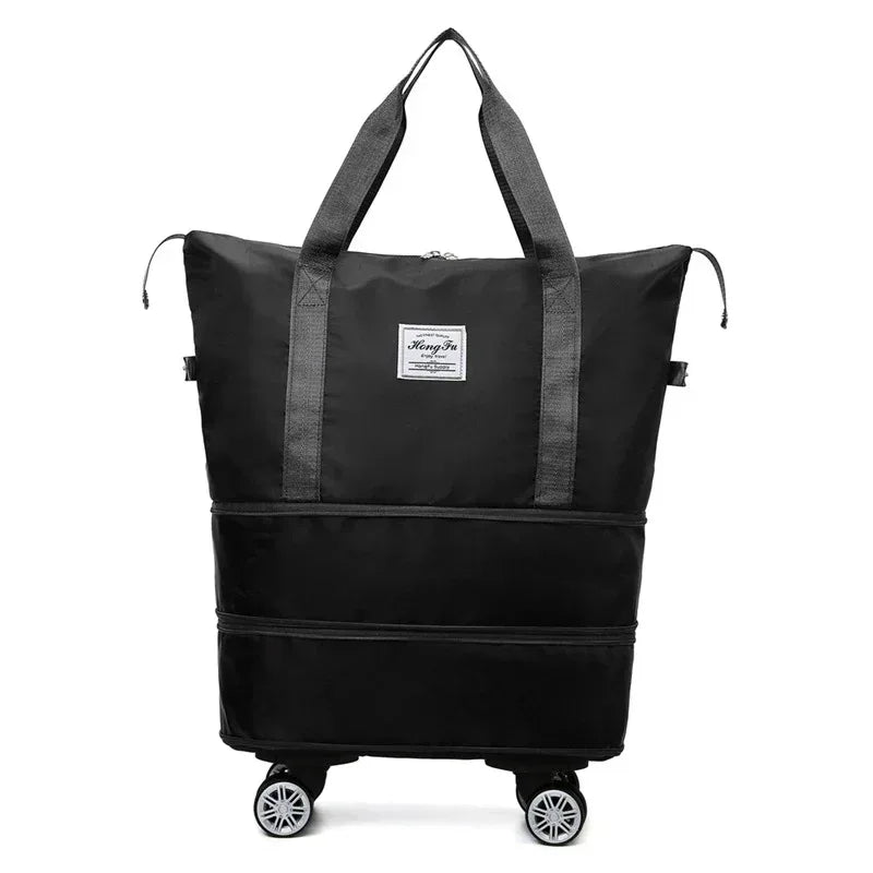 New Universal Wheel Travel Bag With Double-layer Dry And Wet Separation Fitness Yoga Shoulser Bags Sports Fitness Large Capacity Handbag Women - DanaFashionstore