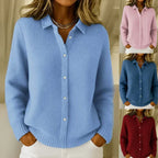 Casual Fashion Button Knitted Lapel Sweater For Women Long Sleeve Knitted Sweaters Tops Winter Jumper - DanaFashionstore