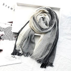 Women's Striped Cotton And Linen Scarf Shawl - DanaFashionstore