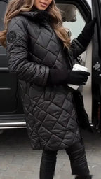 Women's Hooded Zip-Up Long Casual Cotton Coat - DanaFashionstore