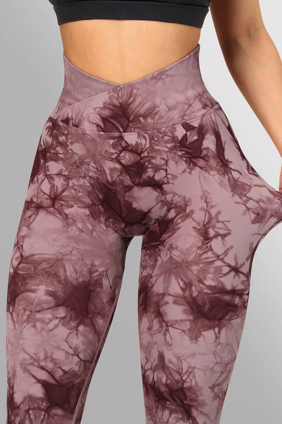 Seamless Tie Dye Leggings Women Yoga Pants Push Up Sport Fitness Running Gym Leggings