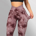 Seamless Tie Dye Leggings Women Yoga Pants Push Up Sport Fitness Running Gym Leggings - DanaFashionstore