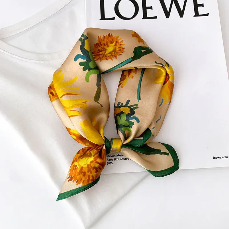 Fashion Lady Sunflower Vintage Scarf - DanaFashionstore